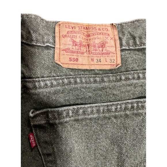 Vintage 90s Levi 550 Jeans - Made in USA - Rare GreenDenim — W34 L32 — Relaxed - Picture 3 of 8